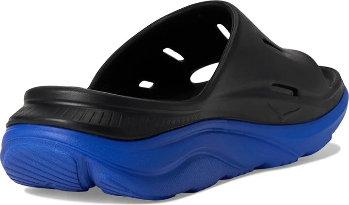 Hoka Ora Recovery Slide 3 Shoes Black/Ultramarine : Men's 9 - Women's 11 Medium - Image 4