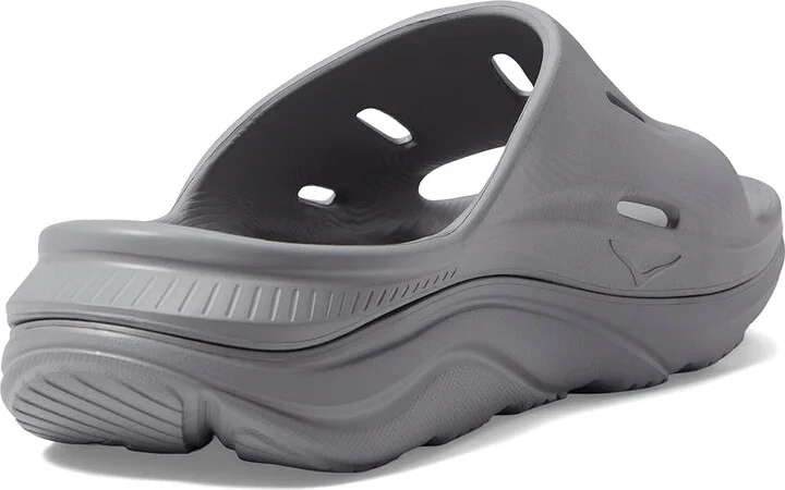 Hoka Ora Recovery Slide 3 Shoes Grey/Grey : Men's 10 - Women's 12 Medium - Image 3