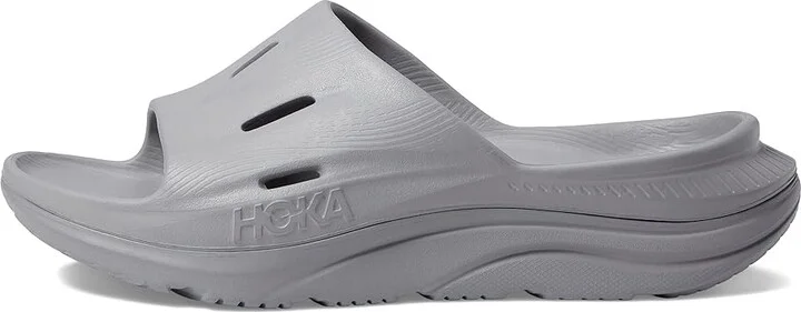 Hoka Ora Recovery Slide 3 Shoes Grey/Grey : Men's 10 - Women's 12 Medium - Image 5
