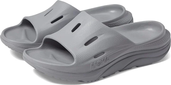 Hoka Ora Recovery Slide 3 Shoes Grey/Grey : Men's 10 - Women's 12 Medium