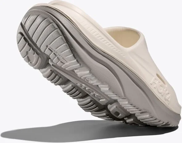 HOKA ORA Recovery Slide 3 Shoes in Alabaster/Stardust - Image 4