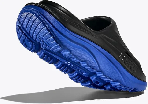 HOKA ORA Recovery Slide 3 Shoes in Black/Ultramarine - Image 4