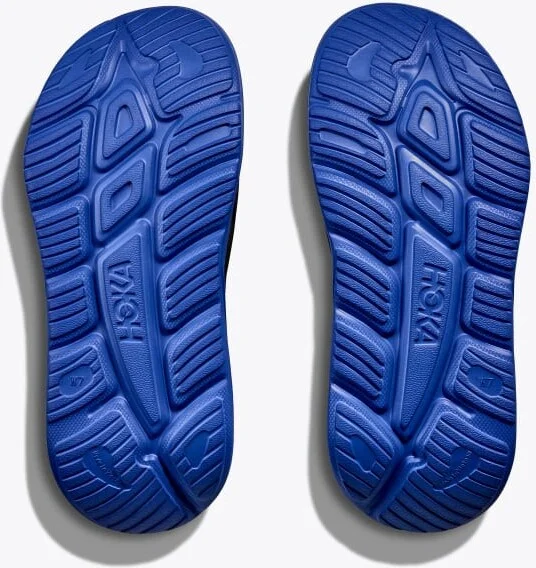 HOKA ORA Recovery Slide 3 Shoes in Black/Ultramarine - Image 7