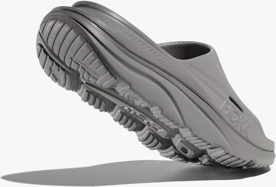 HOKA ORA Recovery Slide 3 Shoes in Grey/Grey - Image 4