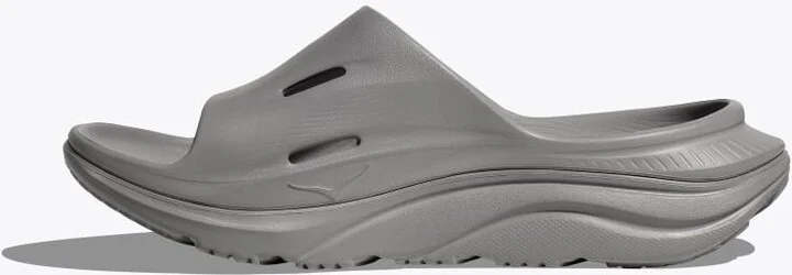 HOKA ORA Recovery Slide 3 Shoes in Grey/Grey - Image 8