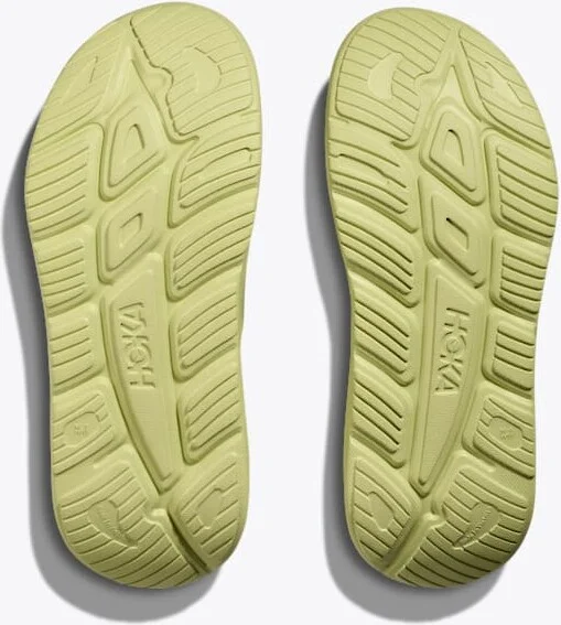 HOKA ORA Recovery Slide 3 Shoes in Honeydew/Honeydew - Image 7