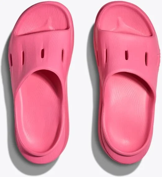 HOKA ORA Recovery Slide 3 Shoes in Neon Rose/Neon Rose - Image 2