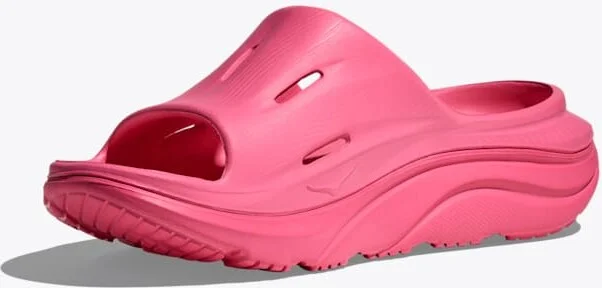 HOKA ORA Recovery Slide 3 Shoes in Neon Rose/Neon Rose - Image 3