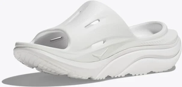 HOKA ORA Recovery Slide 3 Shoes in White/White - Image 3
