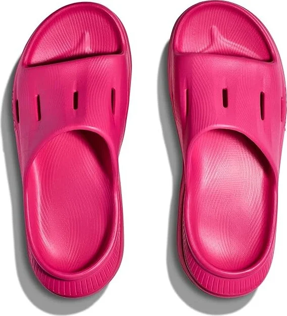Hoka Ora Recovery Slide 3 Shoes Pink Yarrow/Pink Yarrow : Men's 11 - Women's 13 Medium - Image 2