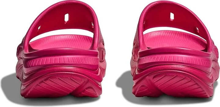 Hoka Ora Recovery Slide 3 Shoes Pink Yarrow/Pink Yarrow : Men's 11 - Women's 13 Medium - Image 4