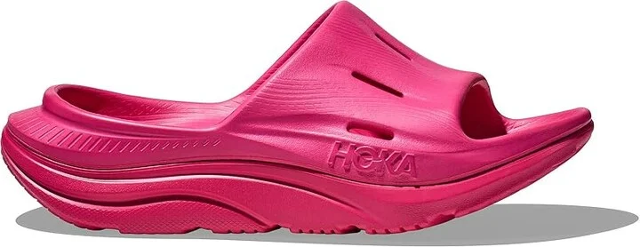 Hoka Ora Recovery Slide 3 Shoes Pink Yarrow/Pink Yarrow : Men's 11 - Women's 13 Medium - Image 6