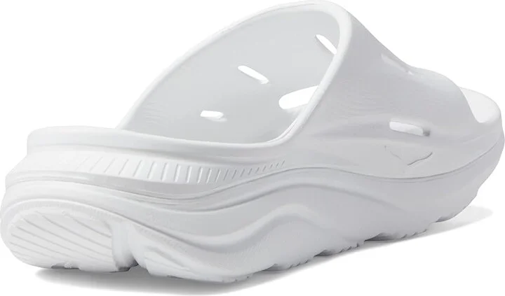 Hoka Ora Recovery Slide 3 Shoes White/White : Men's 10 - Women's 12 Medium - Image 3