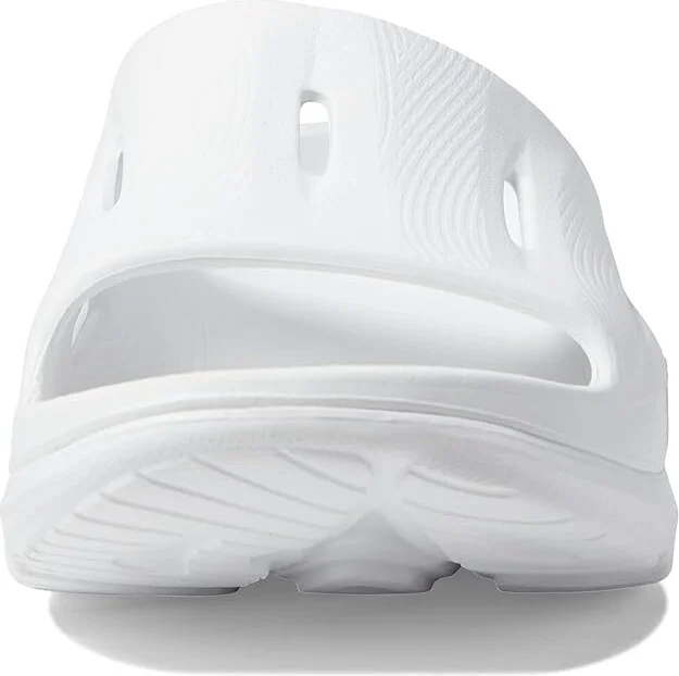 Hoka Ora Recovery Slide 3 Shoes White/White : Men's 10 - Women's 12 Medium - Image 4
