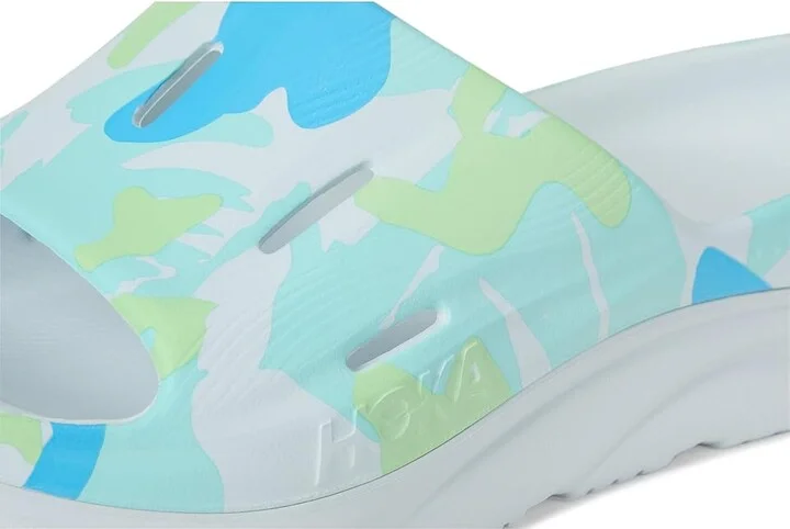 Hoka Ora Slide 3 Camo Shoes Illusion/Cloudless : Men's 9 - Women's 11 Medium - Image 7