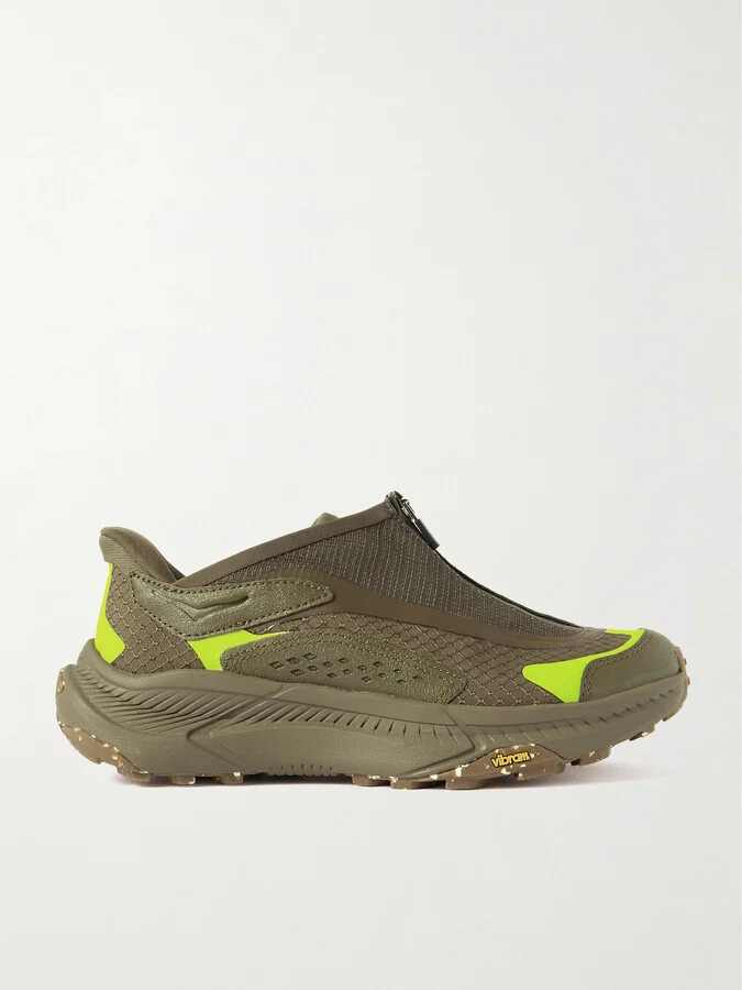 Hoka - Project Transport Rubber-trimmed Ripstop And Mesh Sneakers - Green