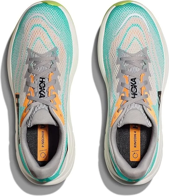 Hoka Rincon 4 Men's Running Shoes Cosmic Grey/Electric Aqua : 12 D - Medium, Canvas - Image 2