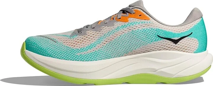 Hoka Rincon 4 Men's Running Shoes Cosmic Grey/Electric Aqua : 12 D - Medium, Canvas - Image 6