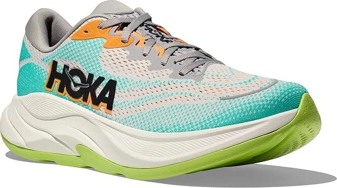 Hoka Rincon 4 Men's Running Shoes Cosmic Grey/Electric Aqua : 12 D - Medium, Canvas