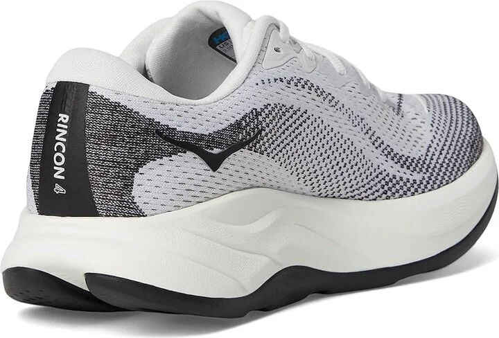 Hoka Rincon 4 Men's Running Shoes White/Black : 7.5 D - Medium, Canvas - Image 4