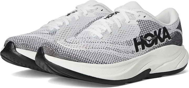 Hoka Rincon 4 Men's Running Shoes White/Black : 7.5 D - Medium, Canvas