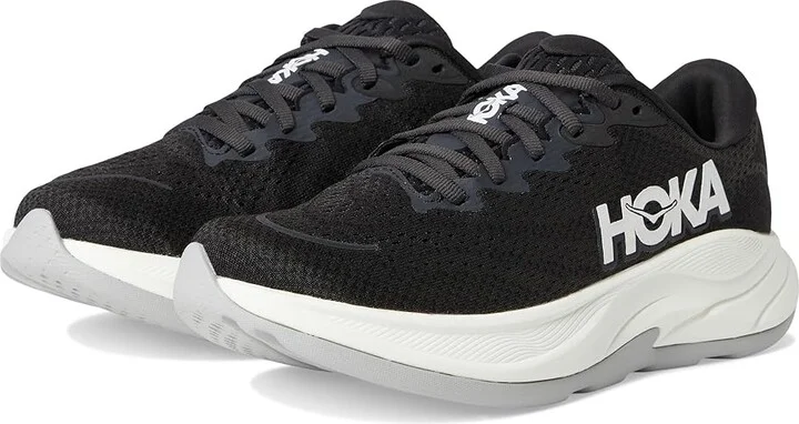 Hoka Rincon 4 Women's Running Shoes Black/White : 9.5 D - Wide, Canvas