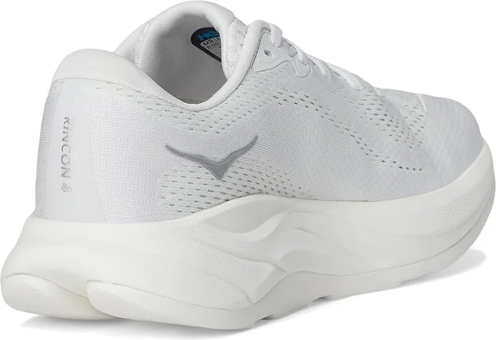 Hoka Rincon 4 Women's Running Shoes White/Silver : 8 B - Medium, Canvas - Image 4