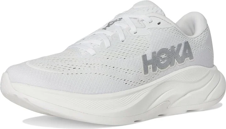 Hoka Rincon 4 Women's Running Shoes White/Silver : 8 B - Medium, Canvas - Image 5