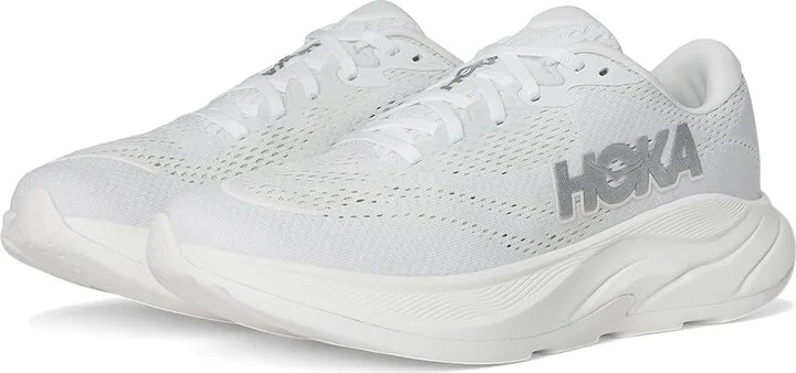 Hoka Rincon 4 Women's Running Shoes White/Silver : 8 B - Medium, Canvas