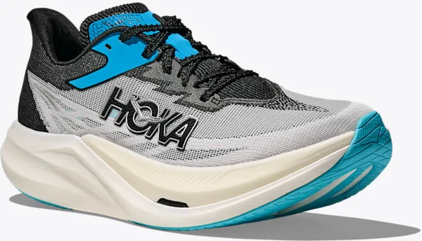 HOKA Rocket X 3 Shoes in White/Black - Image 6
