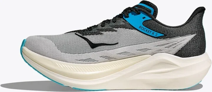 HOKA Rocket X 3 Shoes in White/Black - Image 8
