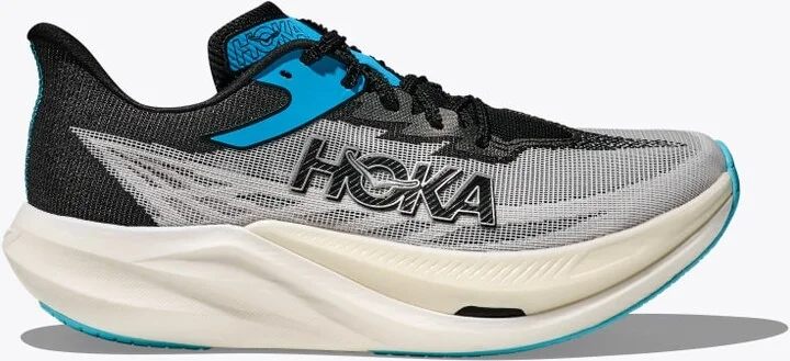 HOKA Rocket X 3 Shoes in White/Black