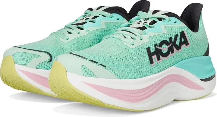 Hoka Skyward X Women's Shoes MINT FLUORITE / BLUE SPARK : 6.5 B - Medium, Rubber/Synthetic