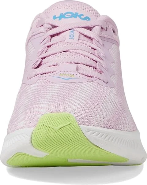 Hoka Solimar Women's Shoes Pink Twilight/Lettuce : 9.5 B - Medium, Synthetic/Textile - Image 3