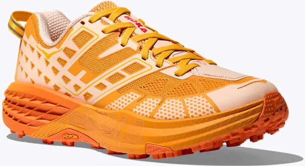 HOKA Speedgoat 2 Shoes in Dawn Light/Sun Coral - Image 6