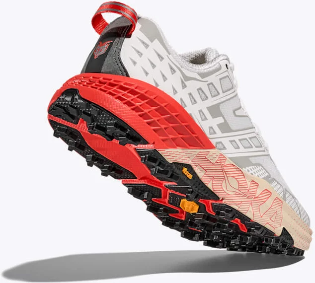 HOKA Speedgoat 2 Shoes in White/Tomato - Image 4