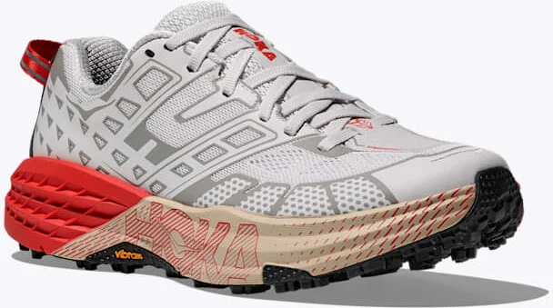 HOKA Speedgoat 2 Shoes in White/Tomato - Image 6