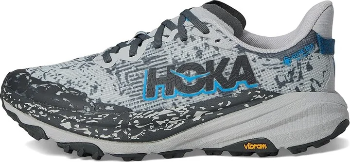 Hoka Speedgoat 6 GTX Men's Running Shoes Stardust/Outer Orbit : 12 D - Medium, Canvas - Image 6