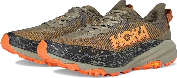 Hoka Speedgoat 6 Men's Shoes Antique Olive/Squash : 13 D - Medium, Synthetic/Textile