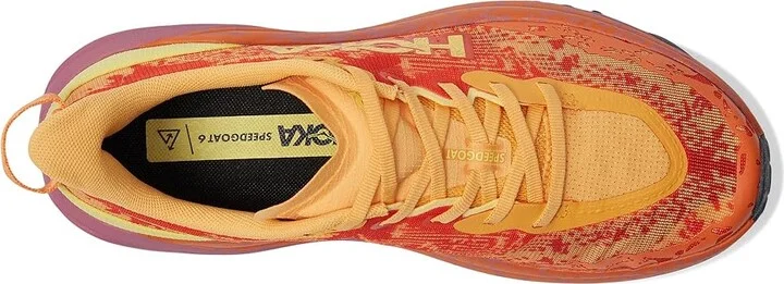 Hoka Speedgoat 6 Men's Shoes Sherbet/Beet Root : 9.5 D - Medium, Synthetic/Textile - Image 2