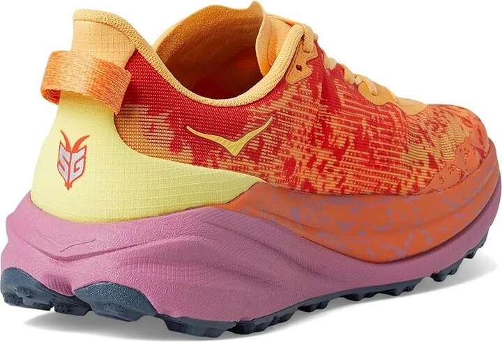 Hoka Speedgoat 6 Men's Shoes Sherbet/Beet Root : 9.5 D - Medium, Synthetic/Textile - Image 4