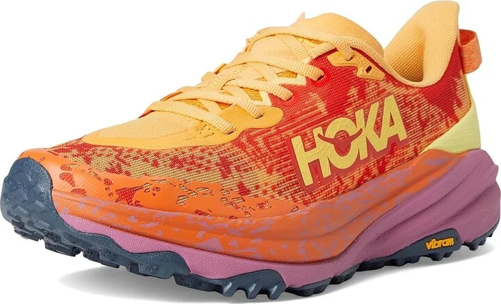 Hoka Speedgoat 6 Men's Shoes Sherbet/Beet Root : 9.5 D - Medium, Synthetic/Textile - Image 5