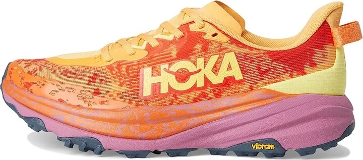 Hoka Speedgoat 6 Men's Shoes Sherbet/Beet Root : 9.5 D - Medium, Synthetic/Textile - Image 6