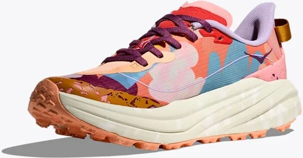 HOKA Speedgoat 6 Studio Proba Shoes in Cadmium Orange/Whisper Green - Image 3