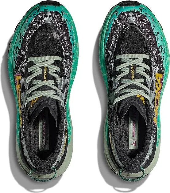 Hoka Speedgoat 6 Women's Shoes Black/Aloe Vera : 9.5 B - Medium, Synthetic/Textile - Image 2