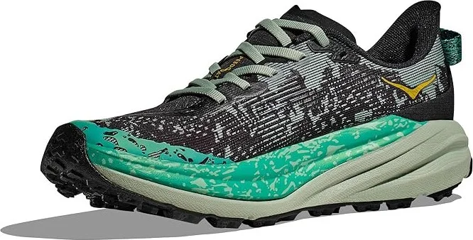 Hoka Speedgoat 6 Women's Shoes Black/Aloe Vera : 9.5 B - Medium, Synthetic/Textile - Image 5