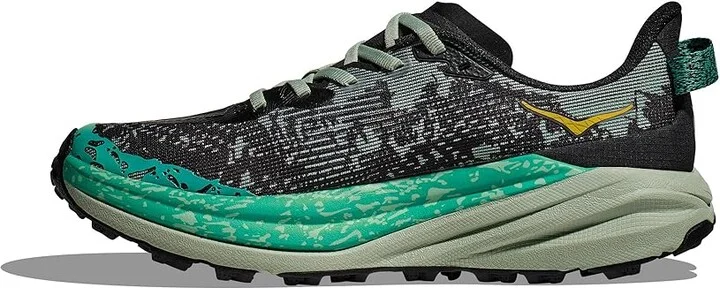 Hoka Speedgoat 6 Women's Shoes Black/Aloe Vera : 9.5 B - Medium, Synthetic/Textile - Image 6