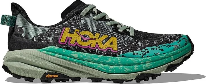 Hoka Speedgoat 6 Women's Shoes Black/Aloe Vera : 9.5 B - Medium, Synthetic/Textile - Image 7