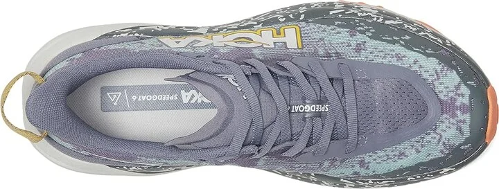 Hoka Speedgoat 6 Women's Shoes Grey Skies/Cosmic Grey : 10 B - Medium, Synthetic/Textile - Image 2