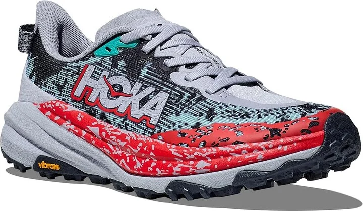 Hoka Speedgoat 6 Women's Shoes Gull/Stormy Skies : 6.5 B - Medium, Synthetic/Textile